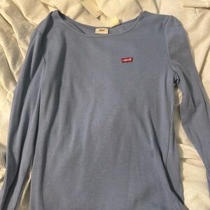 Levi long sleeve blue shirt size small